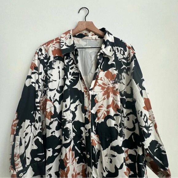 Soft Surroundings Moonglow Cotton Button Front Tea Midi Shirt Dress collated - Picture 4 of 15